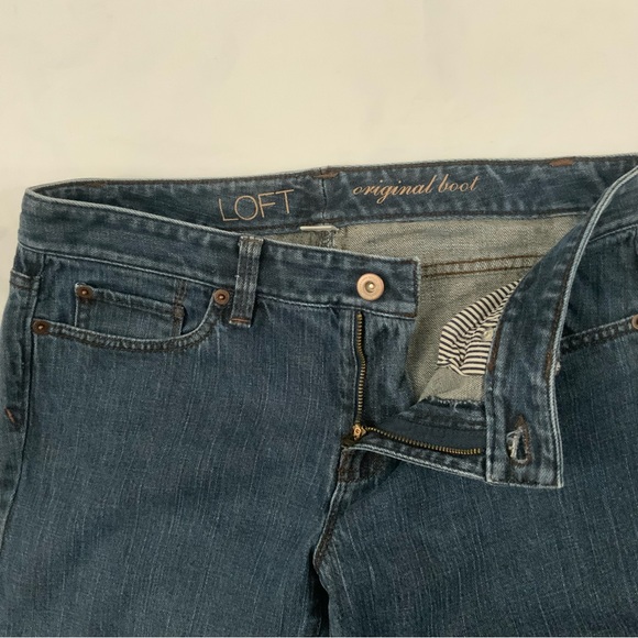 Loft Jeans Size 6 Original Boot Cut Embroidered Back Pockets Mid Rise 31x31 - Picture 8 of 14
